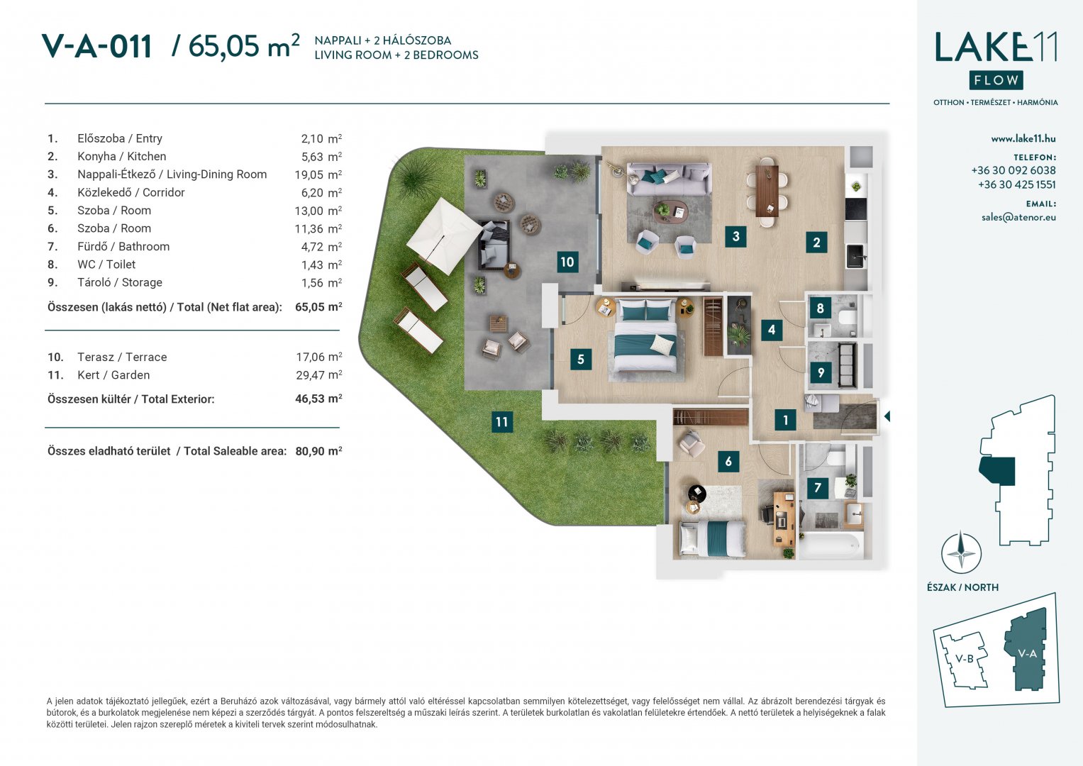 3 bed · 65m² · 140.990.000 ft