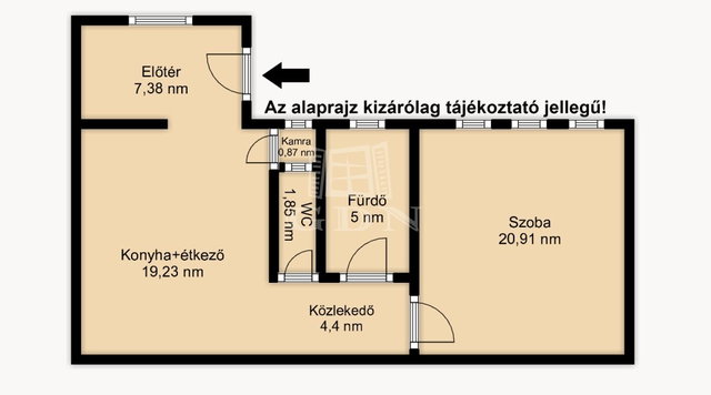 Eladó téglalakás, Salgótarjánban 11.5 M Ft, 1 szobás