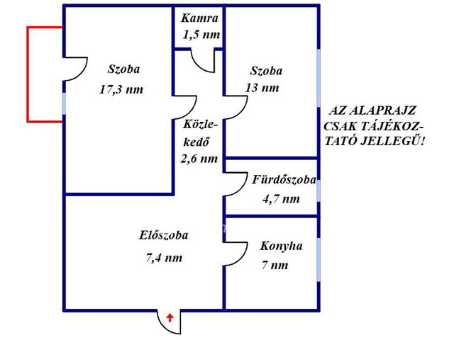 Eladó téglalakás, Kecskeméten 54.99 M Ft, 2 szobás