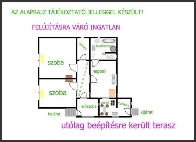Eladó családi ház, Hajdúböszörményen 42 M Ft, 2 szobás