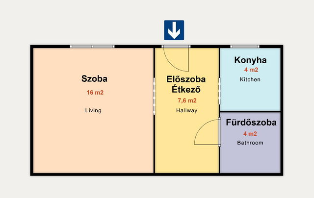 Eladó téglalakás, Kiskunhalason 12.9 M Ft, 1 szobás