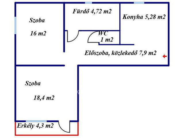 Eladó téglalakás, Sajószentpéteren 25.9 M Ft, 2 szobás