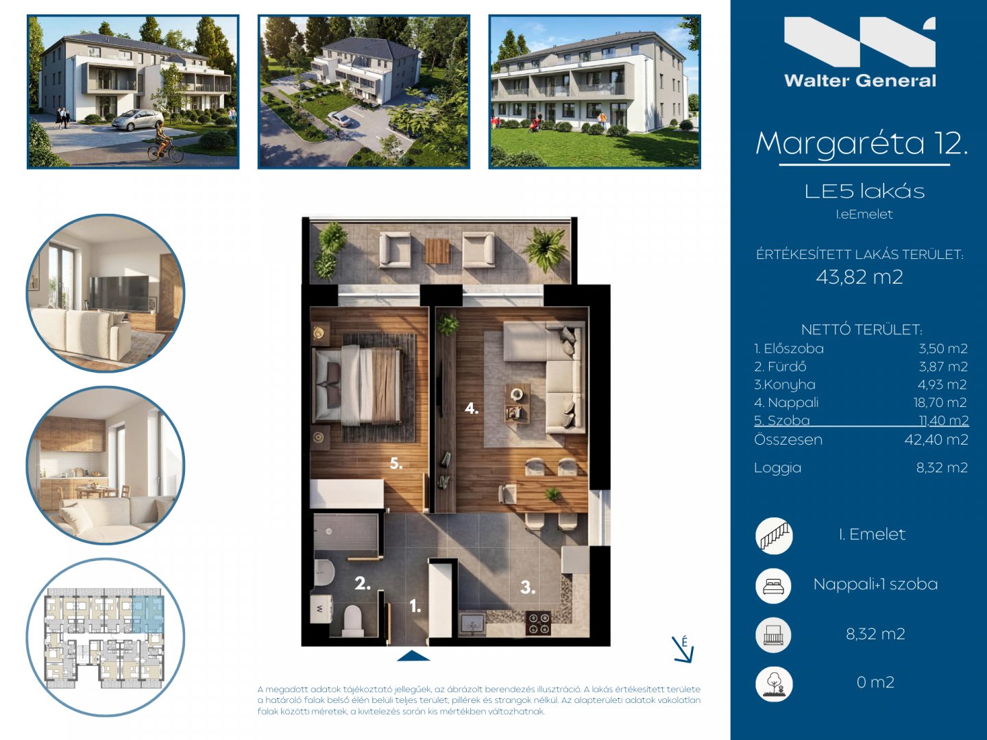 2 bed · 43m² · 46.910.000 ft