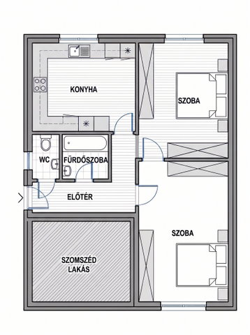 Eladó panellakás, Mosonmagyaróváron 48.5 M Ft, 2 szobás