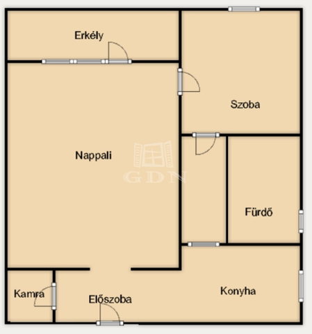 Eladó téglalakás, Pétfürdőn 35 M Ft, 2 szobás