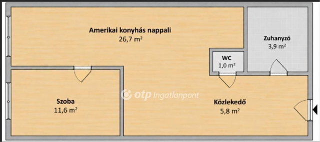 Eladó téglalakás, Hajdúszoboszlón 58.9 M Ft, 1 szobás
