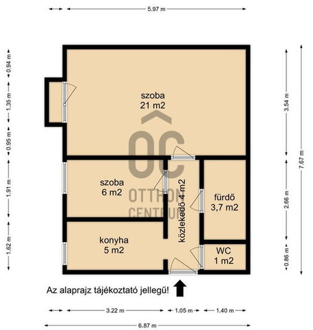 Eladó téglalakás, Nagykanizsán 27.5 M Ft, 2 szobás