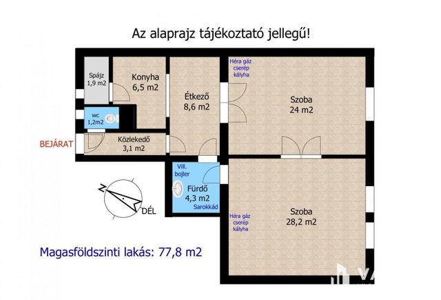Eladó téglalakás, Győrött 62.9 M Ft, 2 szobás