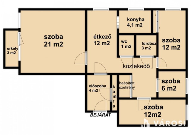 Eladó panellakás, Veszprémben 64 M Ft, 3+1 szobás