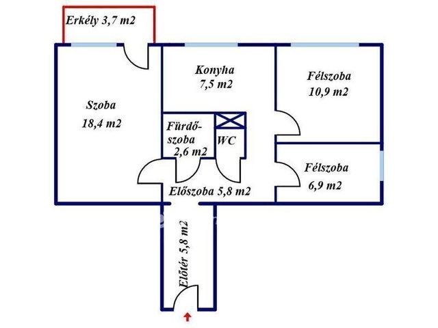 Eladó panellakás, Miskolcon 33.7 M Ft, 1+2 szobás