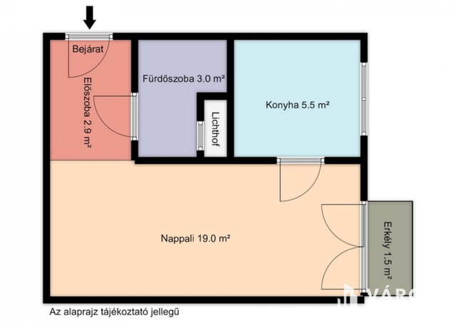 Eladó téglalakás, Budapesten, X. kerületben 44.75 M Ft, 1 szobás