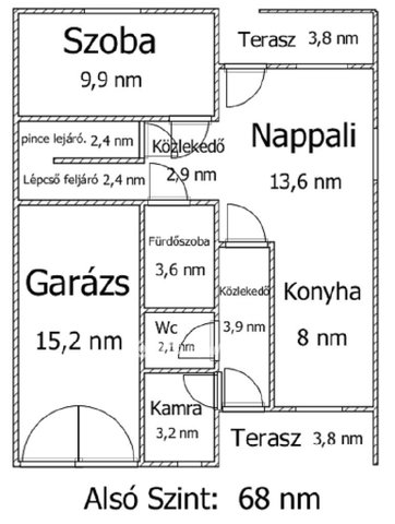 Eladó családi ház, Ajkán 61.9 M Ft, 3+1 szobás