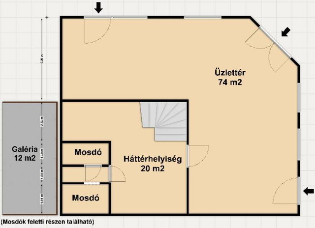 Eladó üzlethelyiség, Budapesten, VIII. kerületben 95 M Ft