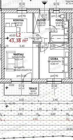Eladó téglalakás, Csornán 44.1 M Ft, 2 szobás