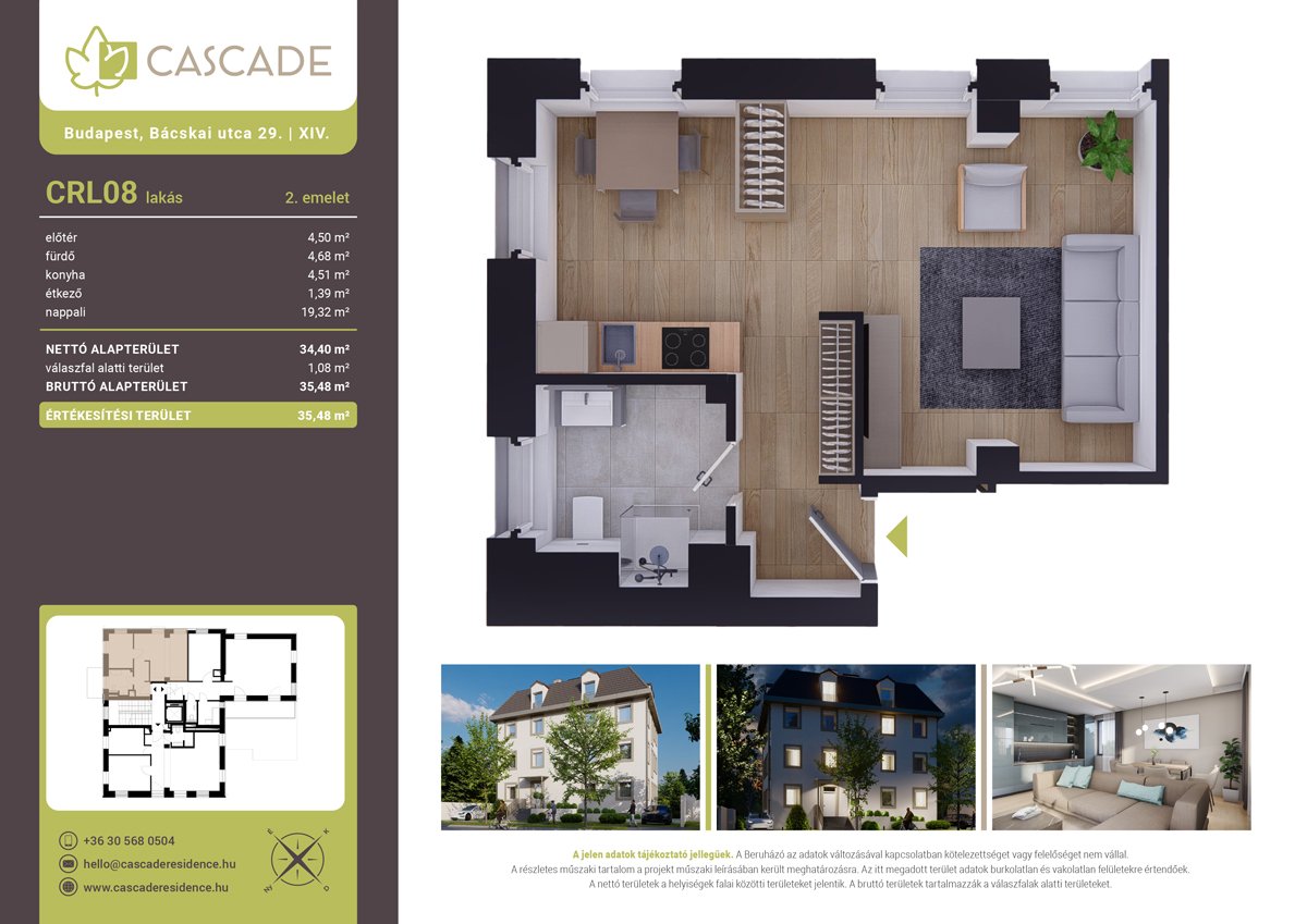 1 bed · 34m² · 65.890.000 ft