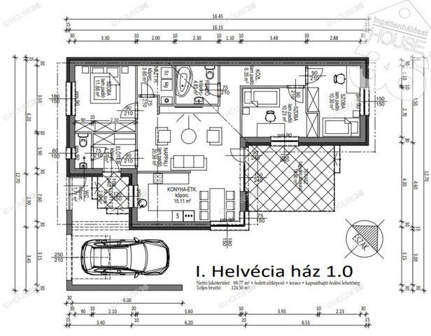 Eladó családi ház, Helvécián 81.6 M Ft, 4 szobás