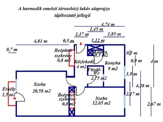 Eladó téglalakás, Kiskunfélegyházán 35.9 M Ft, 2 szobás
