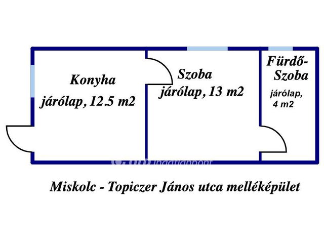 Eladó családi ház, Miskolcon 24.5 M Ft, 1 szobás