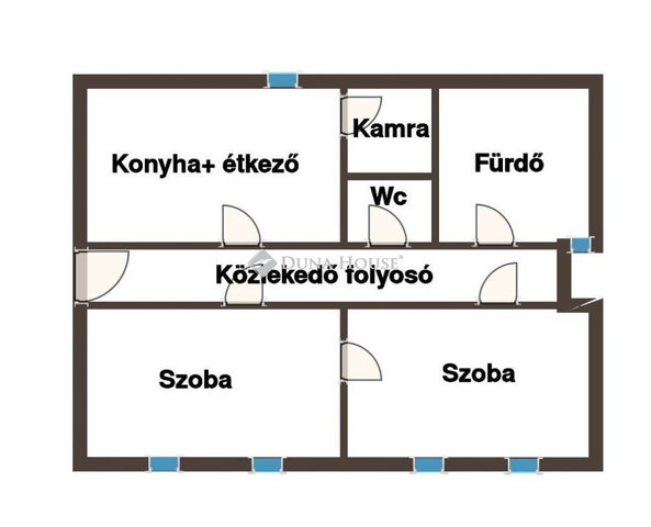 Eladó téglalakás, Pécsett, Rákóczi úton 39 M Ft, 2 szobás