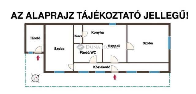 Eladó családi ház, Ercsiben 47.7 M Ft, 3 szobás