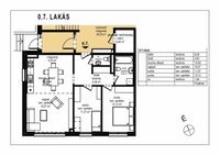 Eladó téglalakás, Komáromban, Laktanya közben 69.5 M Ft