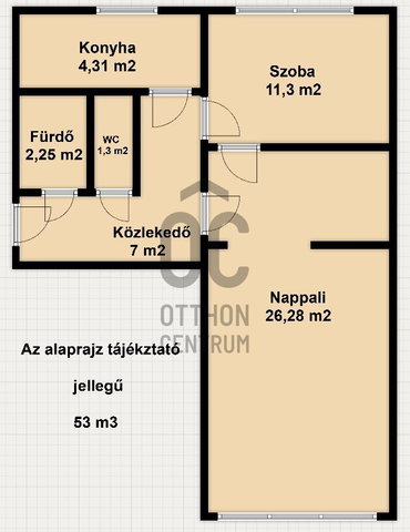 Eladó panellakás, Érden 66.5 M Ft, 2 szobás