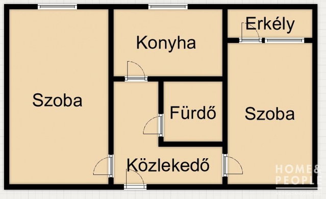 Eladó téglalakás, Szegeden 53.99 M Ft, 2 szobás