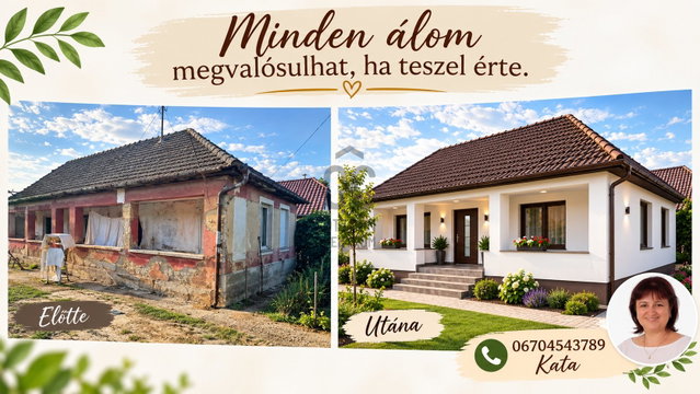 Eladó családi ház, Papon 13.5 M Ft, 1 szobás