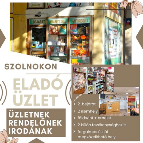 Eladó üzlethelyiség, Szolnokon 42 M Ft / költözzbe.hu