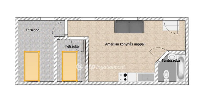 Eladó téglalakás, Budapesten, IX. kerületben 43.9 M Ft