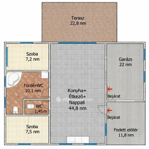 Eladó családi ház, Szigetszentmiklóson 74.9 M Ft, 1+2 szobás