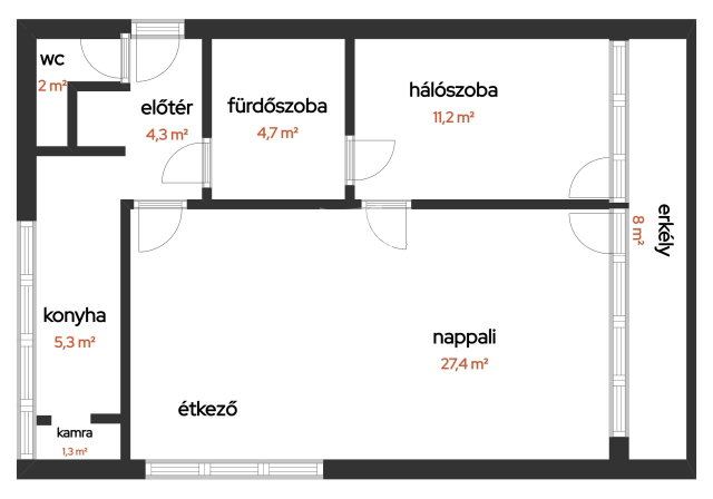 Eladó téglalakás, Budapesten, XV. kerületben 69.9 M Ft, 2 szobás