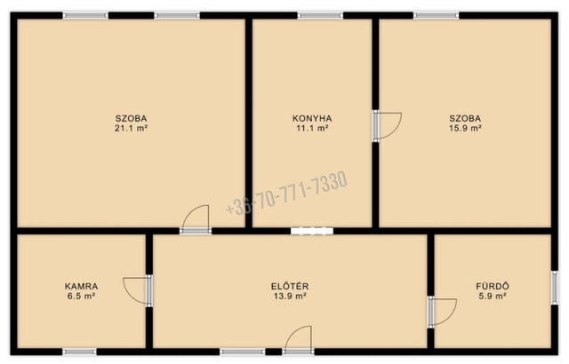 Eladó családi ház, Jánoshidán, Fő utcában 22.5 M Ft, 2 szobás