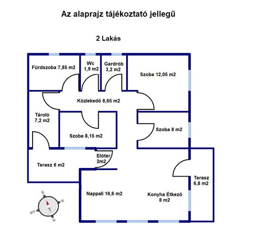Eladó téglalakás, Dabason 80 M Ft, 1+2 szobás