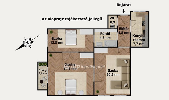 Eladó téglalakás, Budapesten, VII. kerületben 99.9 M Ft
