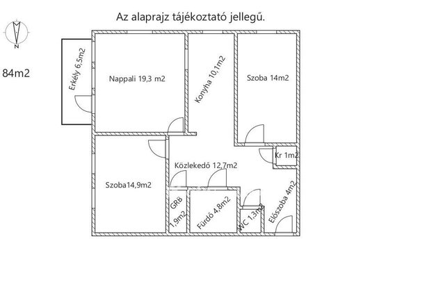 Eladó téglalakás, Budapesten, XIV. kerületben 117 M Ft, 3 szobás