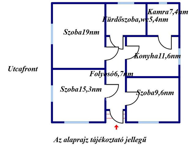 Eladó családi ház, Egyeken 12.5 M Ft, 2+1 szobás