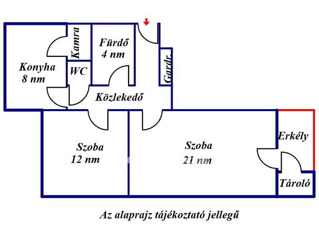 Eladó téglalakás, Szolnokon 36.9 M Ft, 2 szobás