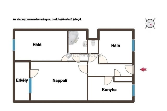 Eladó téglalakás, Budapesten, IV. kerületben 68 M Ft, 3 szobás
