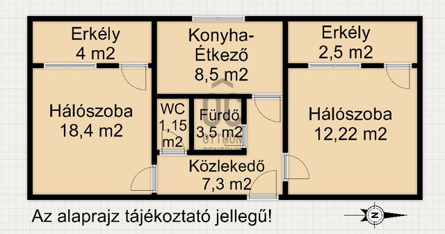 Eladó panellakás, Nagykanizsán 38.9 M Ft, 2 szobás