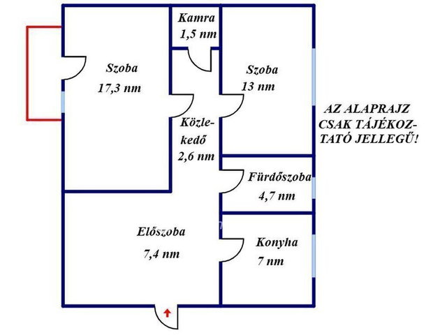 Eladó téglalakás, Kecskeméten 54.99 M Ft, 2 szobás