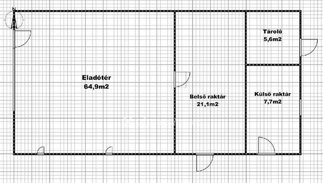 Eladó üzlethelyiség, Tiszaörsön 15.5 M Ft