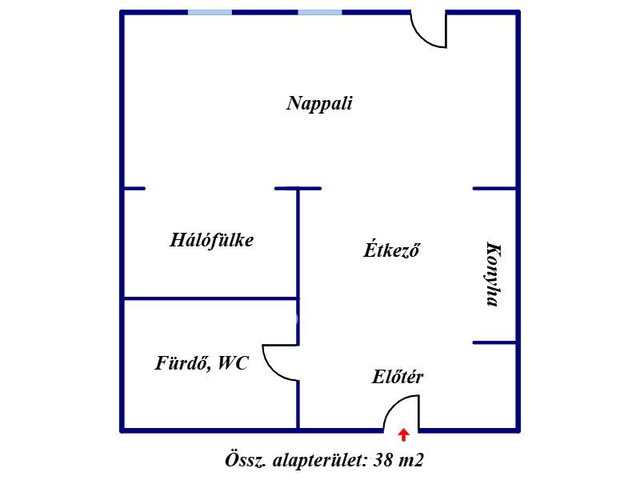 Eladó téglalakás, Sárospatakon 21.9 M Ft, 1 szobás