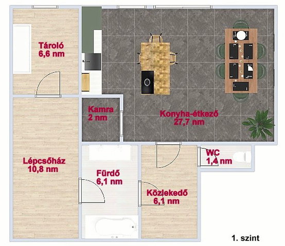 Eladó családi ház, Leányfaluban 112 M Ft, 6 szobás