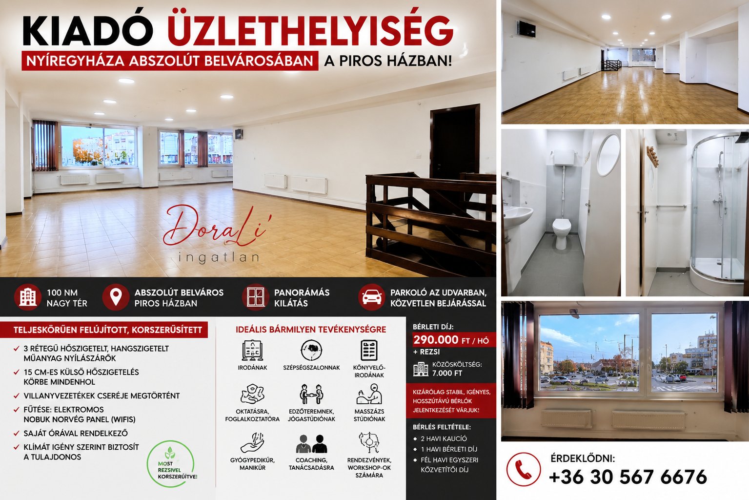 1 bed · 100m² · 290.000 ft