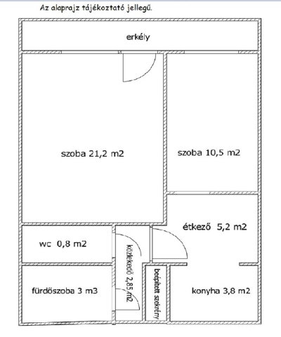 Eladó téglalakás, Tapolcán 34.9 M Ft, 1+1 szobás