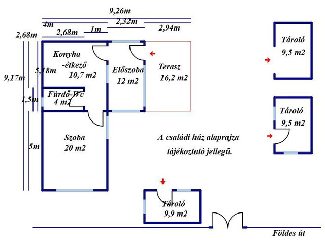 Eladó családi ház, Nyársapáton 19.99 M Ft, 1 szobás