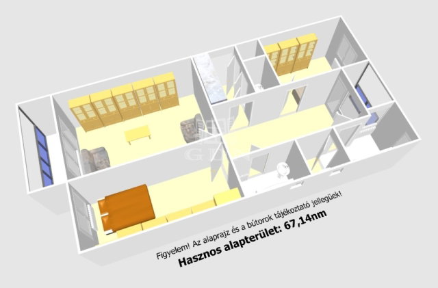 Eladó téglalakás, Tiszavasváriban 19.5 M Ft, 2+1 szobás