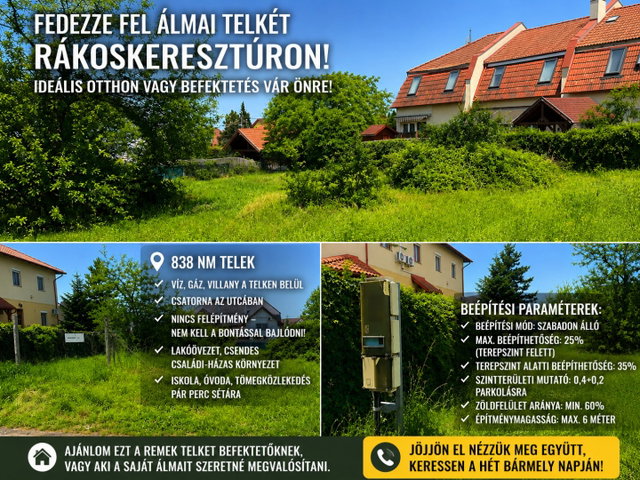 Eladó telek, Budapesten, XVII. kerületben 96.325 M Ft