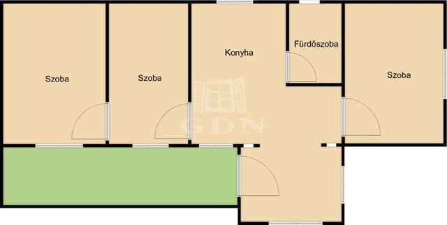 Eladó családi ház, Zalavégen 32.9 M Ft, 2 szobás